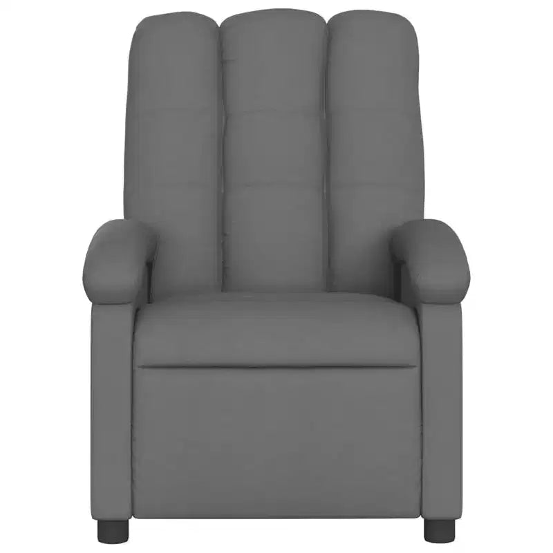 Massage Recliner Chair, Adjustable Backrest & Footrest - Dark Gray