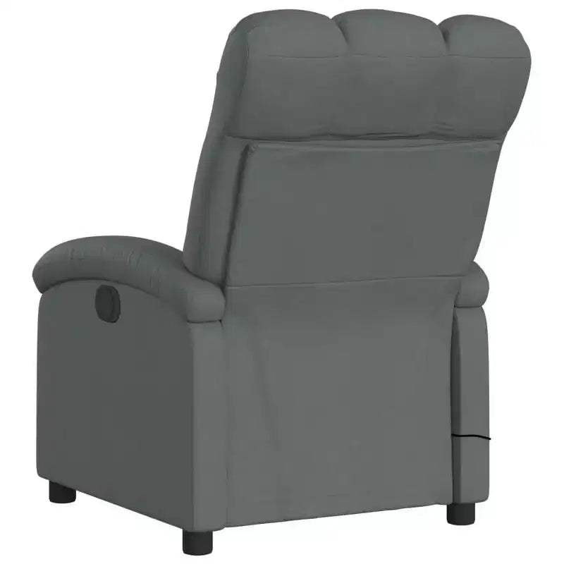 Massage Recliner Chair, Adjustable Backrest & Footrest - Dark Gray
