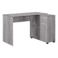 HomeRoots 46 Gray Wood L Shape Computer Desk