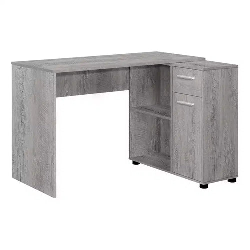HomeRoots 46 Gray Wood L Shape Computer Desk