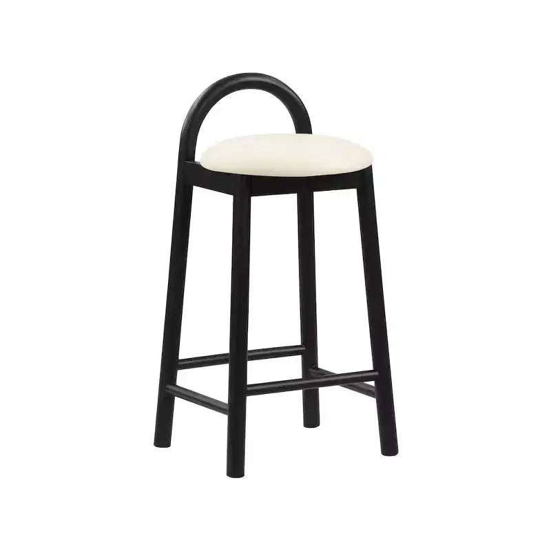 Meridian Furniture,Calvin Cream Vegan Leather Stool