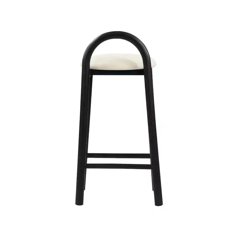 Calvin Cream Vegan Leather Stool