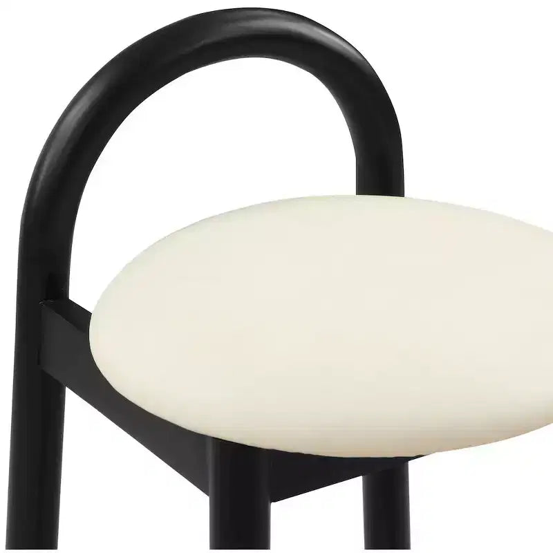 Calvin Cream Vegan Leather Stool