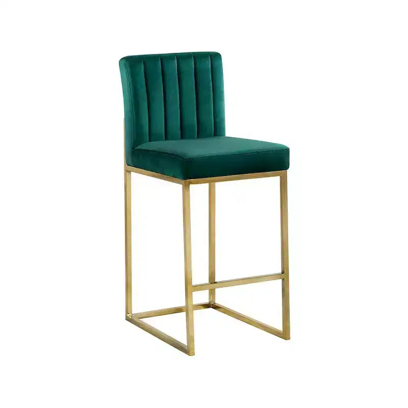 Meridian Furniture,Giselle Green Velvet Stool