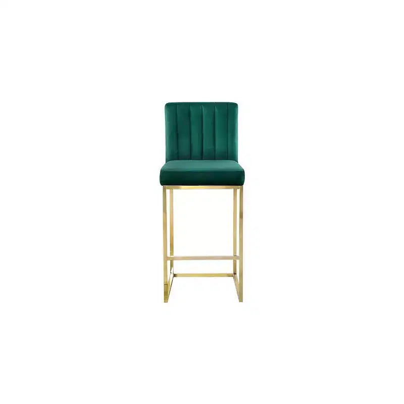 Giselle Green Velvet Stool
