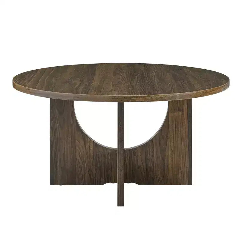 19H Modern Minimalist Solid Wood Coffee Table, Nordic Style Center Table Side Table Special Shape for Living Room, Kitchen & Office