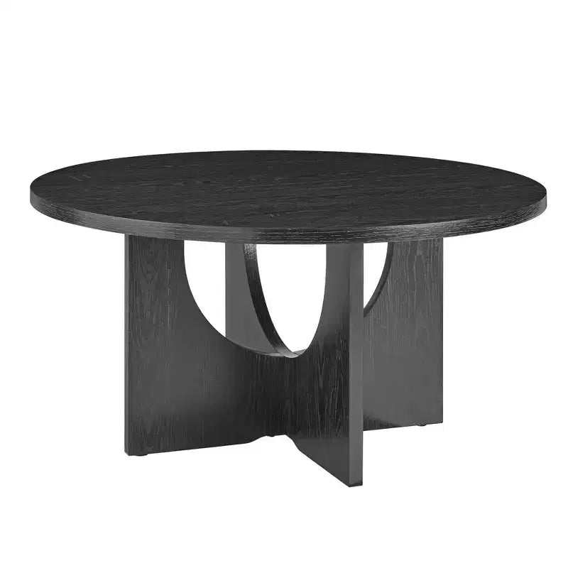 19H Modern Minimalist Solid Wood Coffee Table, Nordic Style Center Table Side Table Special Shape for Living Room, Kitchen & Office