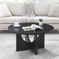 Okak 19H Modern Minimalist Solid Wood Coffee Table, Nordic Style Center Table Side Table Special Shape for Living Room, Kitchen & Office