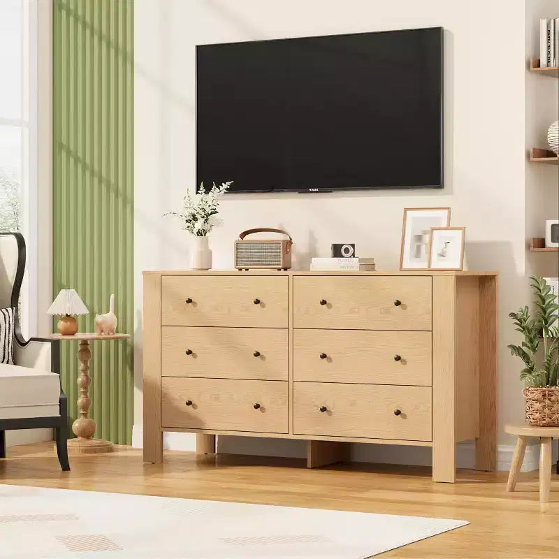 6-Drawer Dresser - Modern Chest with Deep Storage