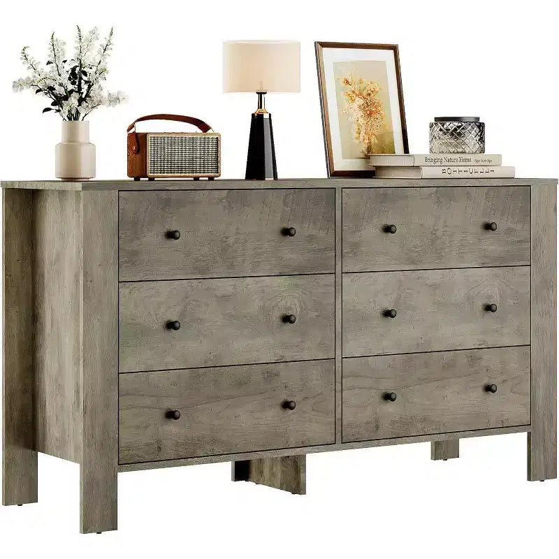 6-Drawer Dresser - Modern Chest with Deep Storage