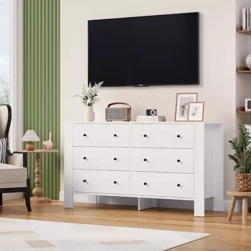 6-Drawer Dresser - Modern Chest with Deep Storage