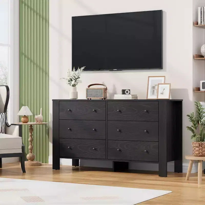 6-Drawer Dresser - Modern Chest with Deep Storage
