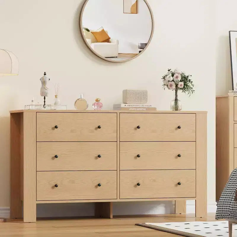 6-Drawer Dresser - Modern Chest with Deep Storage