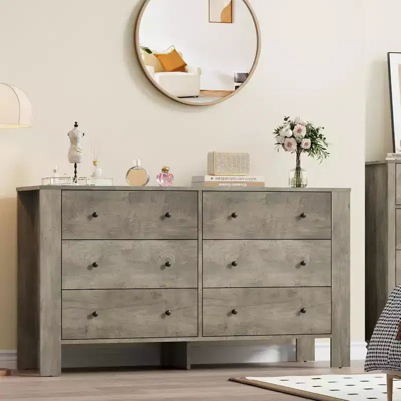 6-Drawer Dresser - Modern Chest with Deep Storage