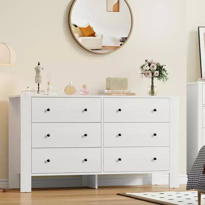 6-Drawer Dresser - Modern Chest with Deep Storage