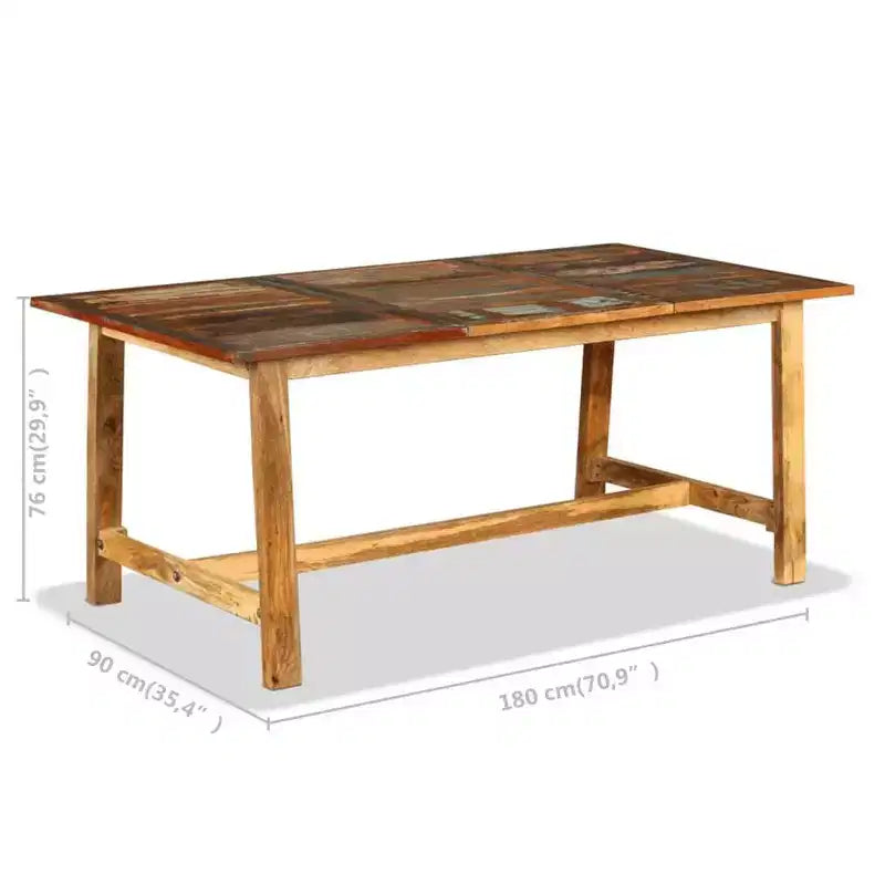 Table à manger Bois recyclé multicolore Grande Industrielle
