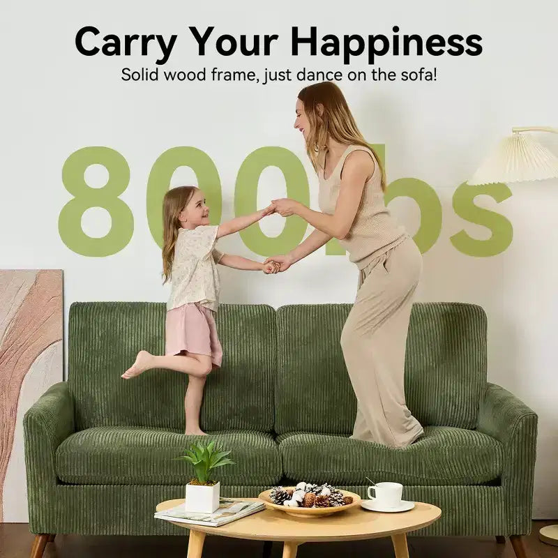 68 Loveseat Sofa, Comfy Couches for Living Room, Mid Century Modern Love Seat Sofa, Tool-Free Setup Small Couches for Bedroom Office