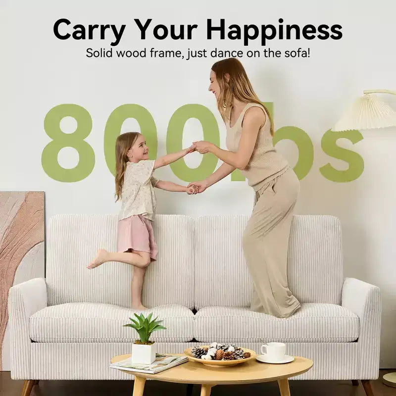 68 Loveseat Sofa, Comfy Couches for Living Room, Mid Century Modern Love Seat Sofa, Tool-Free Setup Small Couches for Bedroom Office