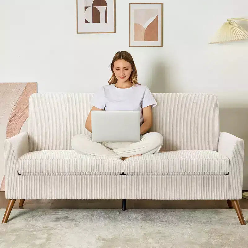 68 Loveseat Sofa, Comfy Couches for Living Room, Mid Century Modern Love Seat Sofa, Tool-Free Setup Small Couches for Bedroom Office
