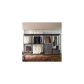 HomeStock 77.7 in.H x 143 in.W Black Wood Composite Closet System for Universal Storage with Storage Bins