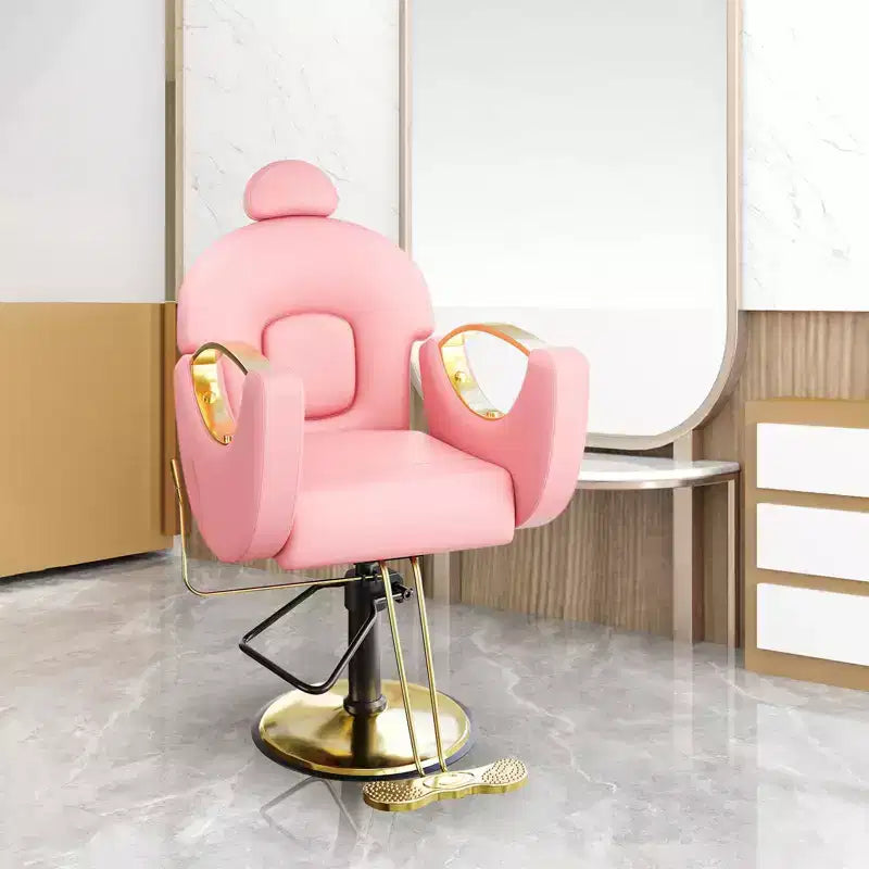 360 Swivel Barber Chair Hair Chair Stylist Chair with Heavy Duty Hydraulic Pump, Adjustable Headrest & Reclining Backrest, Reclining Salon Chair