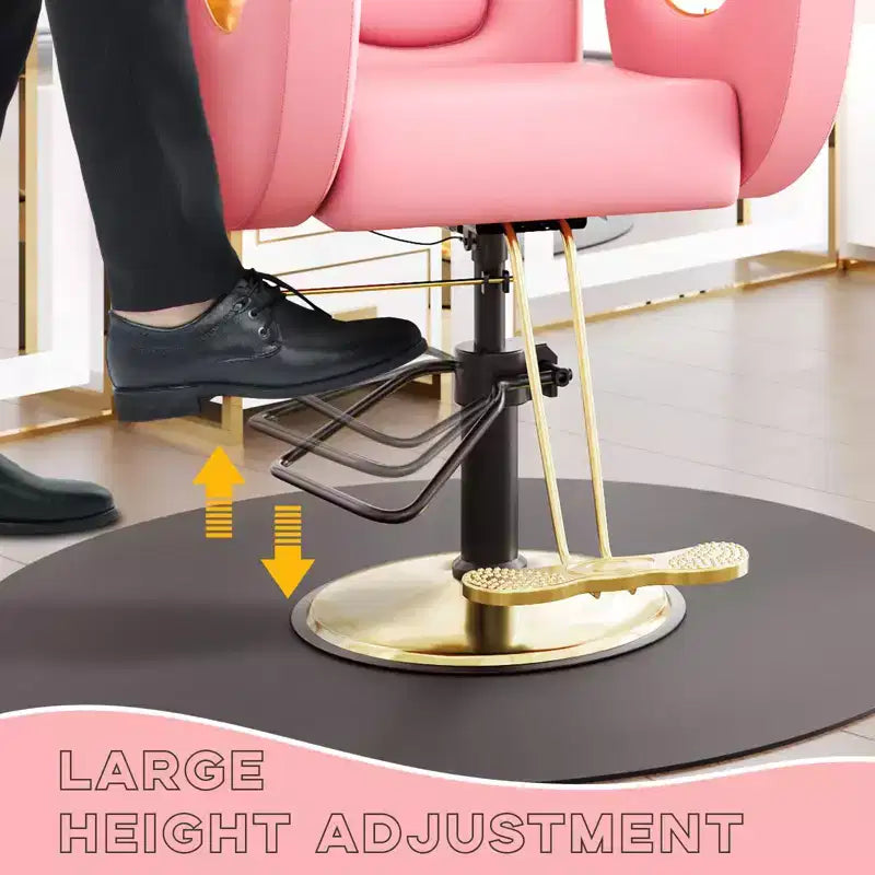 360 Swivel Barber Chair Hair Chair Stylist Chair with Heavy Duty Hydraulic Pump, Adjustable Headrest & Reclining Backrest, Reclining Salon Chair