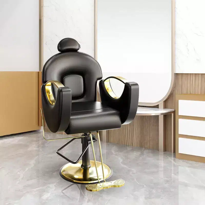 360 Swivel Barber Chair Hair Chair Stylist Chair with Heavy Duty Hydraulic Pump, Adjustable Headrest & Reclining Backrest, Reclining Salon Chair