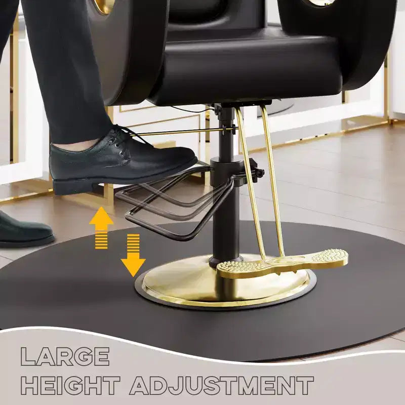 360 Swivel Barber Chair Hair Chair Stylist Chair with Heavy Duty Hydraulic Pump, Adjustable Headrest & Reclining Backrest, Reclining Salon Chair