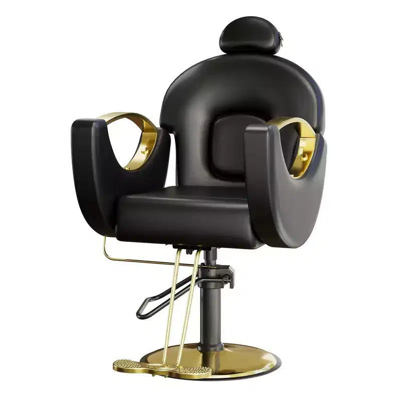 360 Swivel Barber Chair Hair Chair Stylist Chair with Heavy Duty Hydraulic Pump, Adjustable Headrest & Reclining Backrest, Reclining Salon Chair