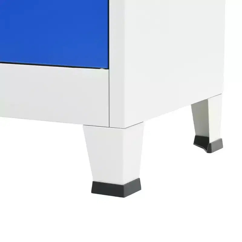 Filing Cabinet Office Storage Cabinet for Bedroom Metal Gray and Blue - 35.4 x 15.7 x 70.9