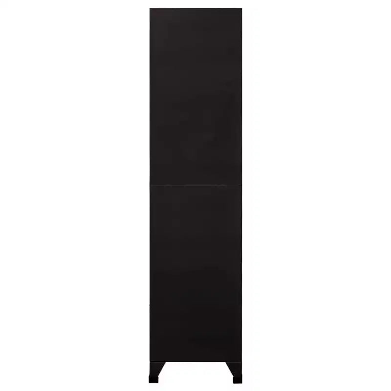 vidaXL Locker Grey Steel Large Locker Cabinet Rectangular Industrial - Black With 2 lockers