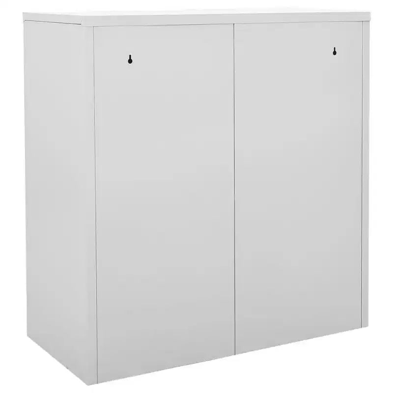 Locker Cabinet - Modern Design Steel Storage Organizer with 9 Lockers - Suitable for Schools, Offices and Homes - Gray and Red