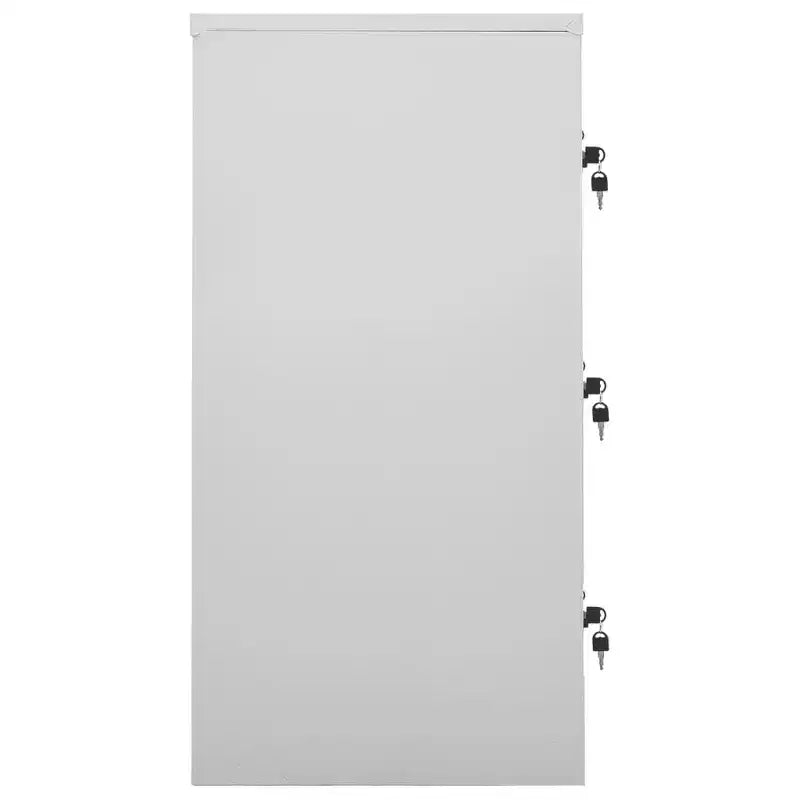 Steel Locker Cabinet with 9 Lockers - Gray and Green, 35.4x17.7x36.4, Secure Storage Organizer for Schools, Offices, and Home