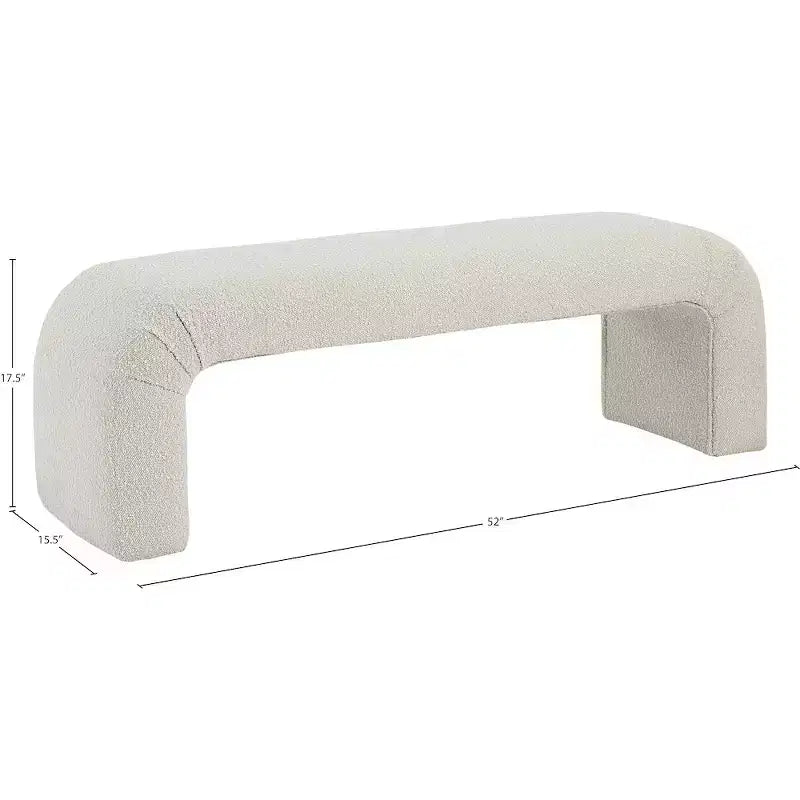 Niagara Boucle Fabric Bench