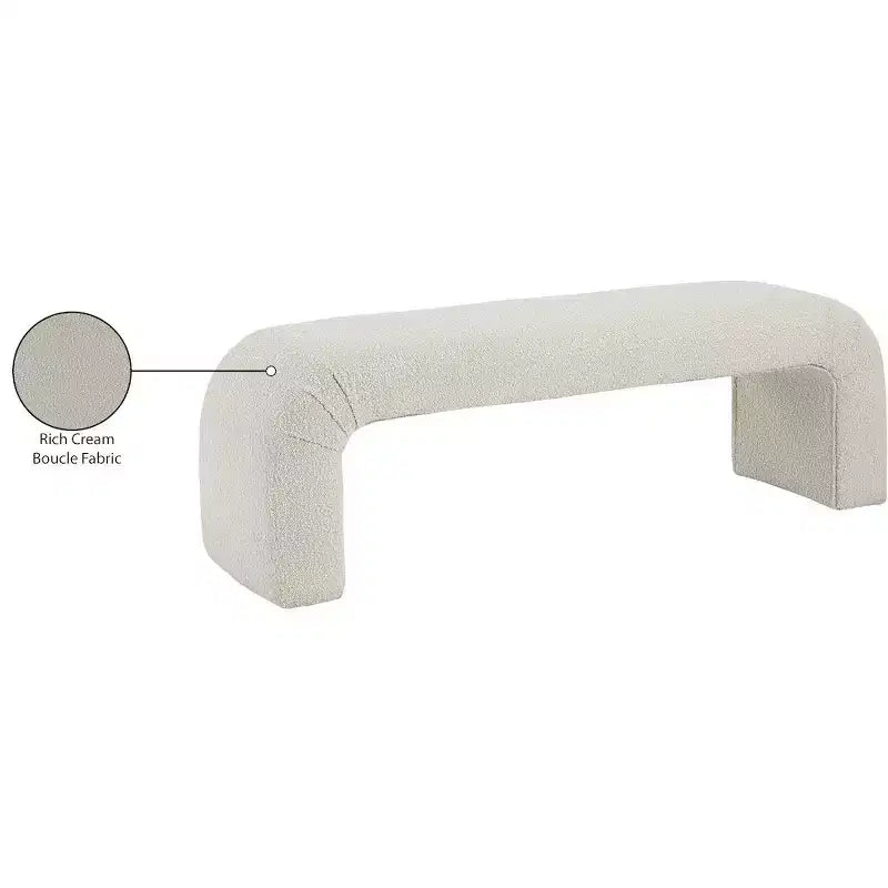 Niagara Boucle Fabric Bench