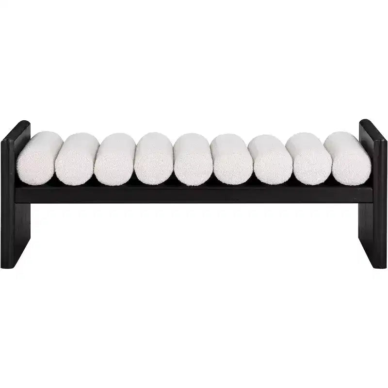 Waverly Boucle Fabric Bench