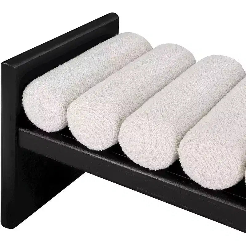 Waverly Boucle Fabric Bench