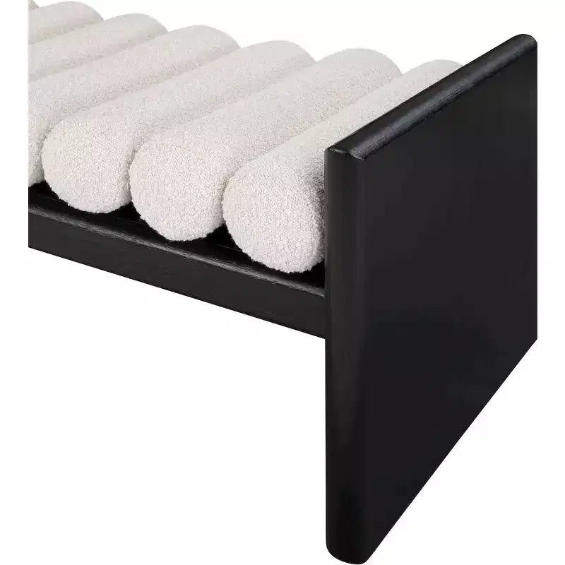 Waverly Boucle Fabric Bench