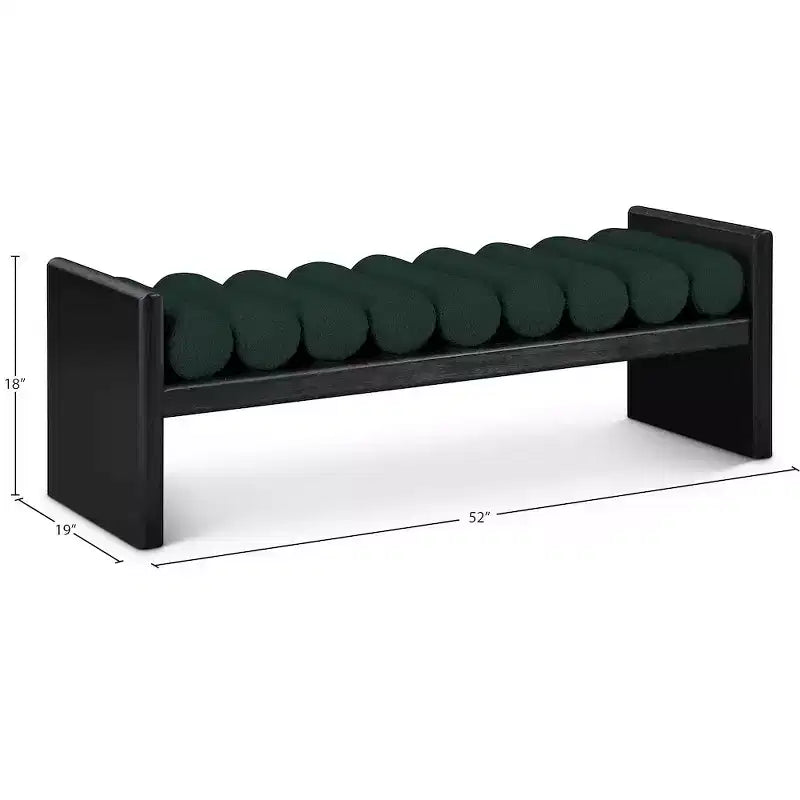 Waverly Boucle Fabric Bench