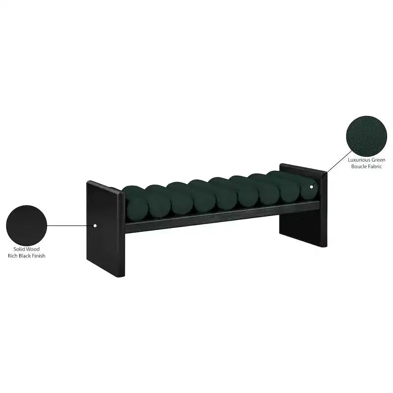 Waverly Boucle Fabric Bench