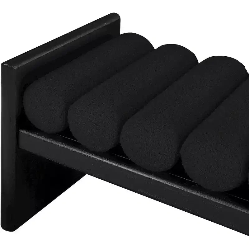 Waverly Boucle Fabric Bench