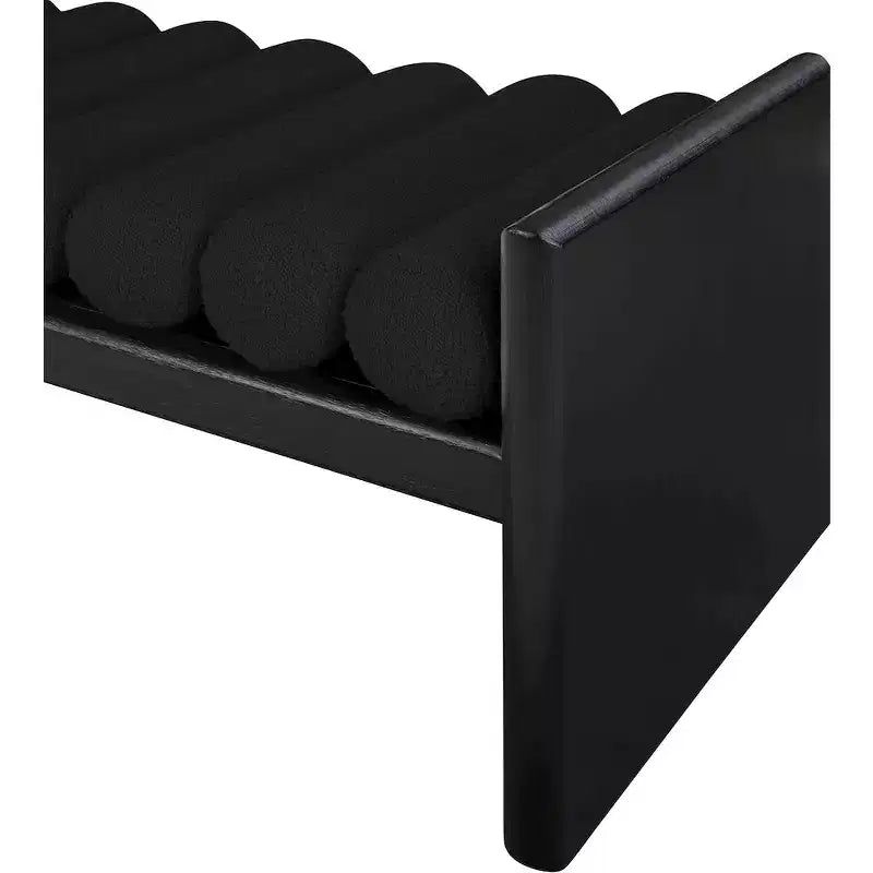 Waverly Boucle Fabric Bench