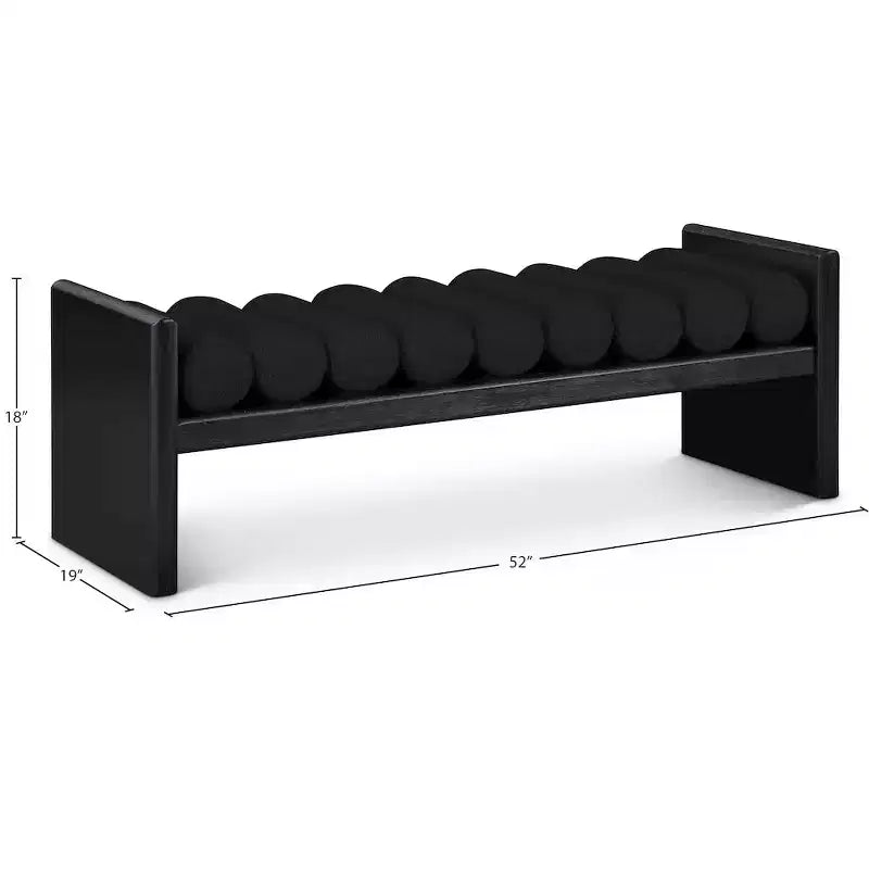 Waverly Boucle Fabric Bench