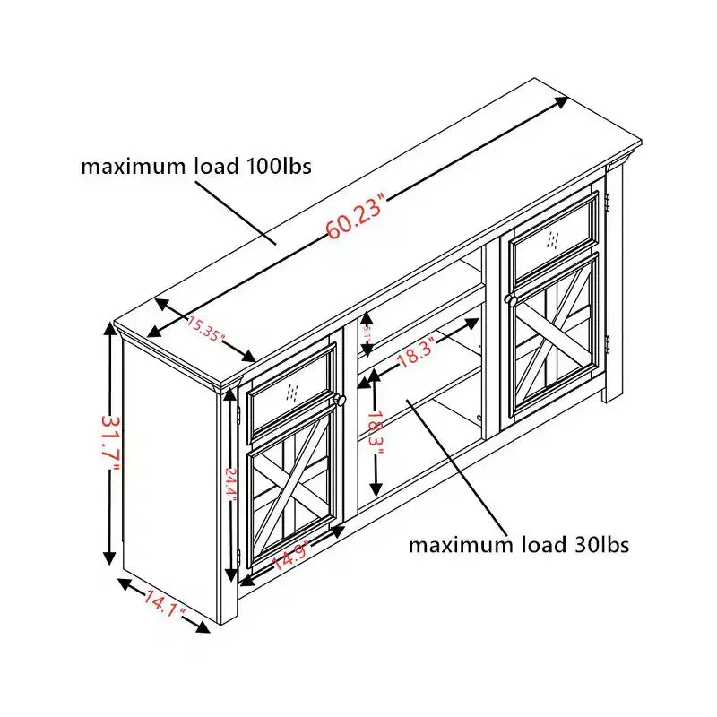 70.9-inch Modern TV Stand, suitable for TVs under 80 inches. This entertainment center features open shelving and two drawers, forliving room