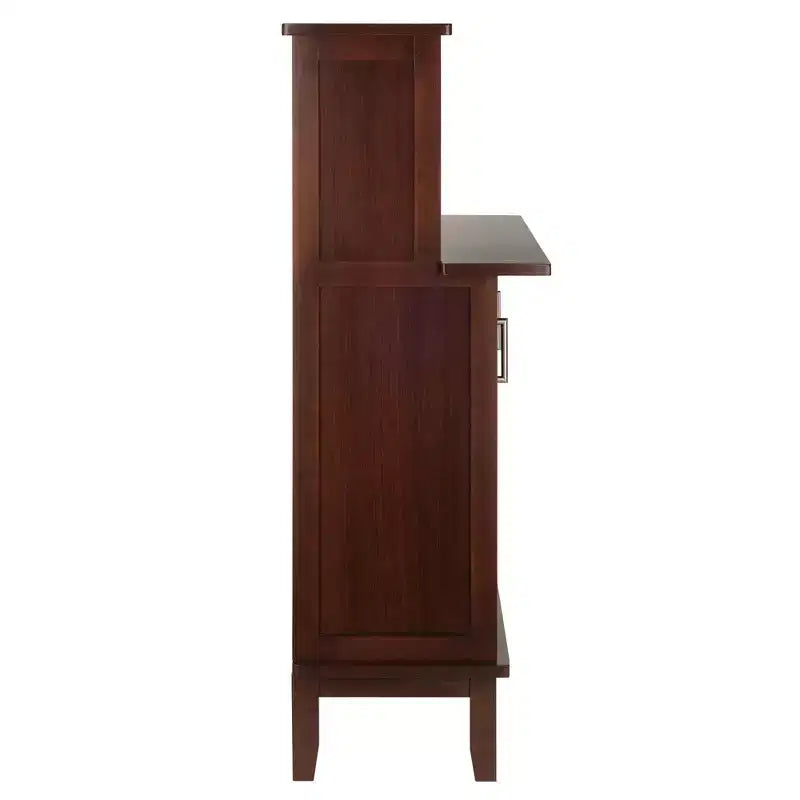 Wine Bar Cappuccino -: Storage Cabinet, Stemware Rack, Buffet Hutch
