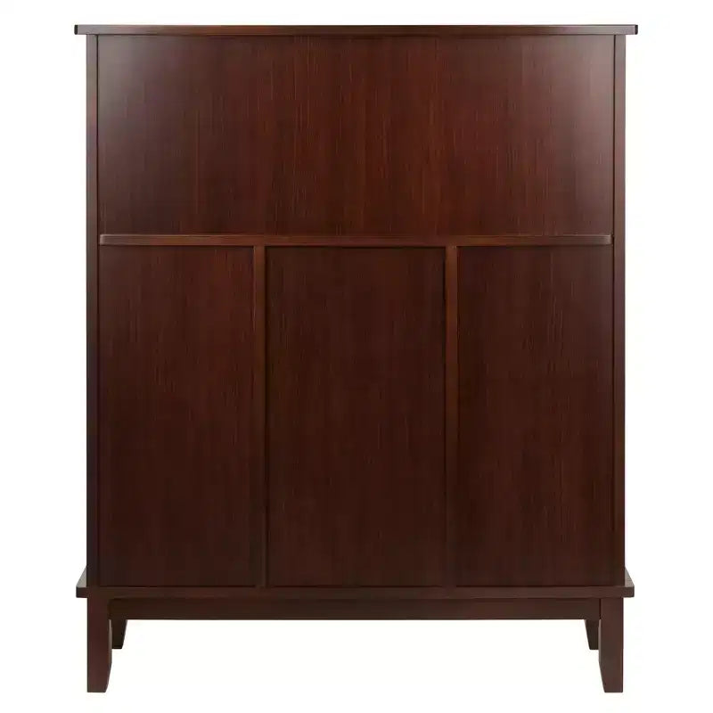 Wine Bar Cappuccino -: Storage Cabinet, Stemware Rack, Buffet Hutch