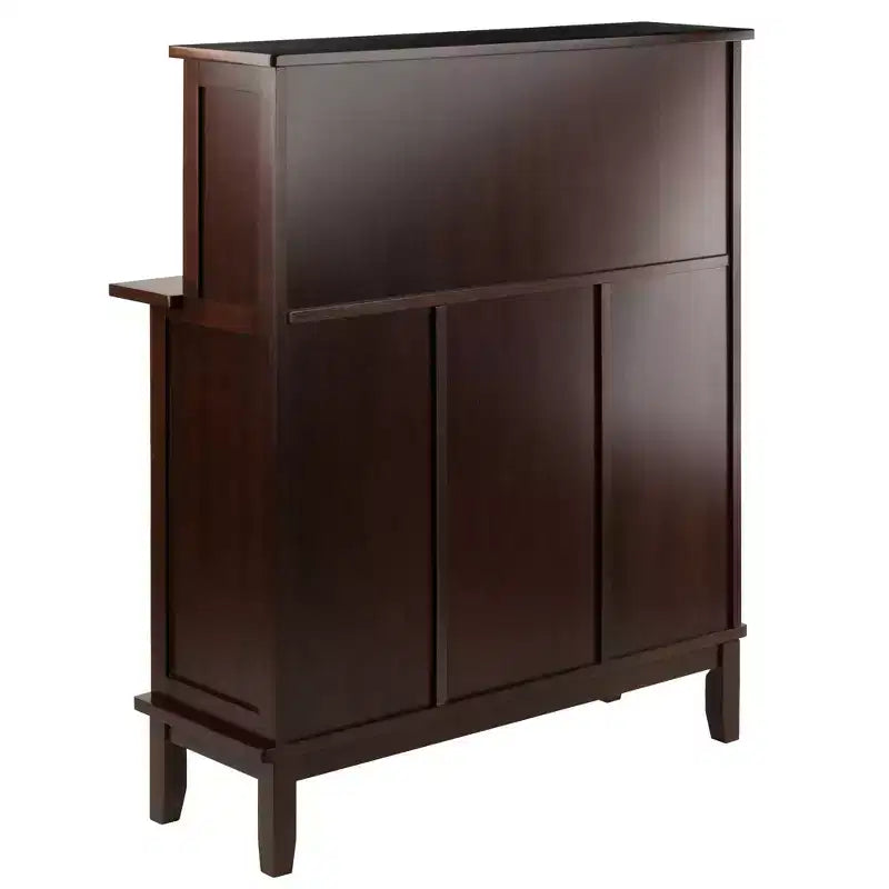 Wine Bar Cappuccino -: Storage Cabinet, Stemware Rack, Buffet Hutch
