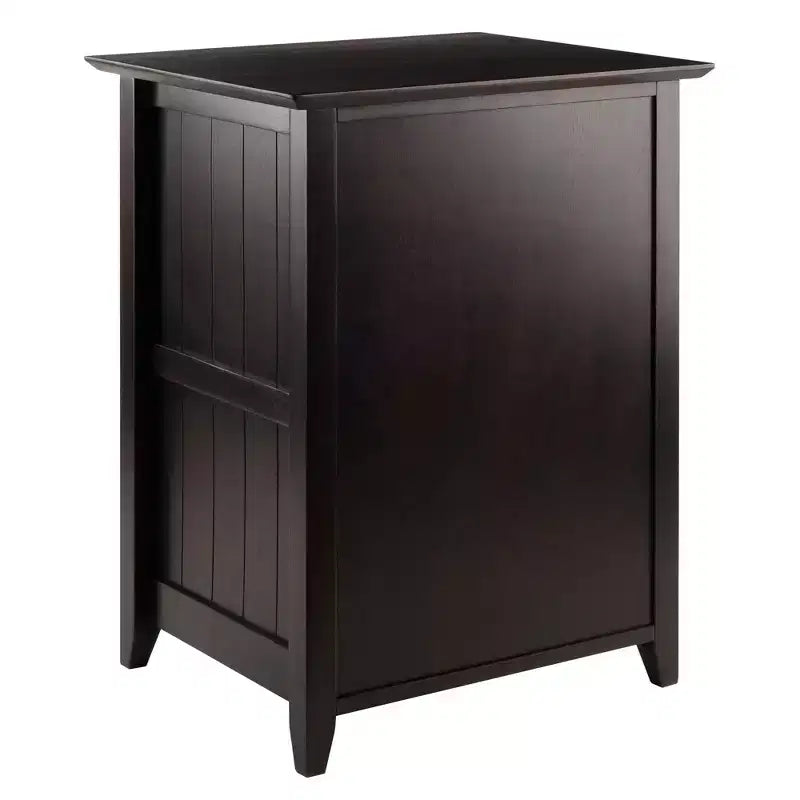 Burke File Cabinet Coffee Finish -: Solid Wood, Composite, 2 Drawers, Legal/Letter Size, Caster Base
